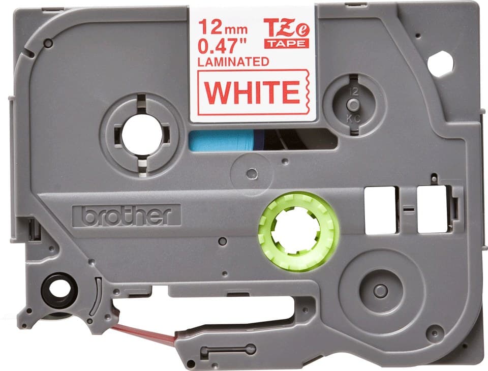 Brother TZe-232 P-touch Laminated Labelling Tape Cassette 12mm x 8m - Red on White - Image 2