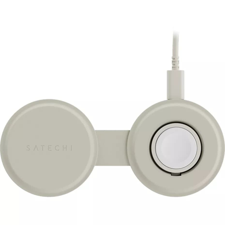 Satechi OntheGo 2-in-1 Qi2 Wireless Charger 15W - Sand