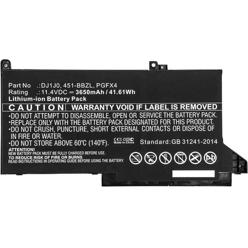 CoreParts MBXDE-BA0140 Replacement Laptop Battery for Dell Latitude 12 7000/7280/7480, 11.4V 3650mAh 42Wh Li-ion - Image 1
