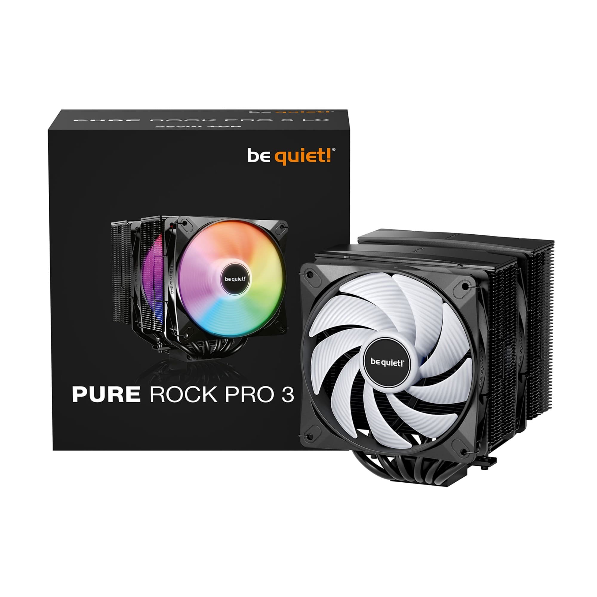 be quiet! Pure Rock Pro 3 LX Dual Tower 4-pin PWM RGB CPU Air Cooler (BK043)