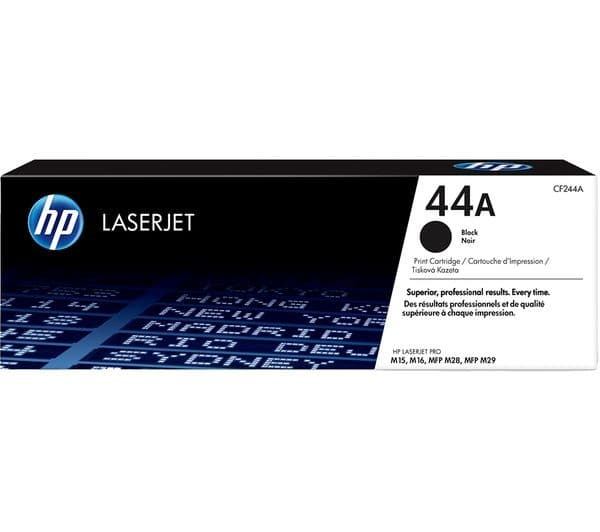 HP 44A Black Original LaserJet Toner Cartridge (CF244A) - 1,000 Pages - Image 1