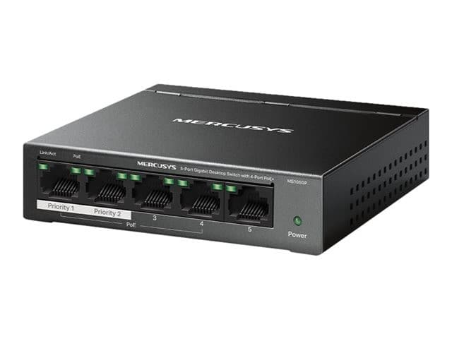 Mercusys MS105GP 5-Port Gigabit Desktop Switch with 4-Port PoE+ - Image 1