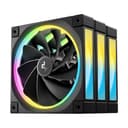DeepCool FL12 120mm PWM Reverse PC Case Fan - Black 3 Pack thumbnail 1