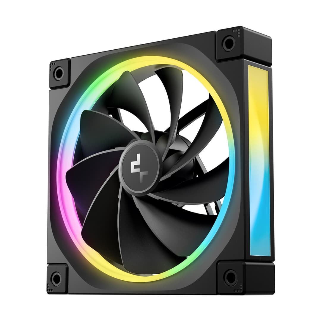 DeepCool FL12 120mm PWM Reverse PC Case Fan - Black 3 Pack - Image 2