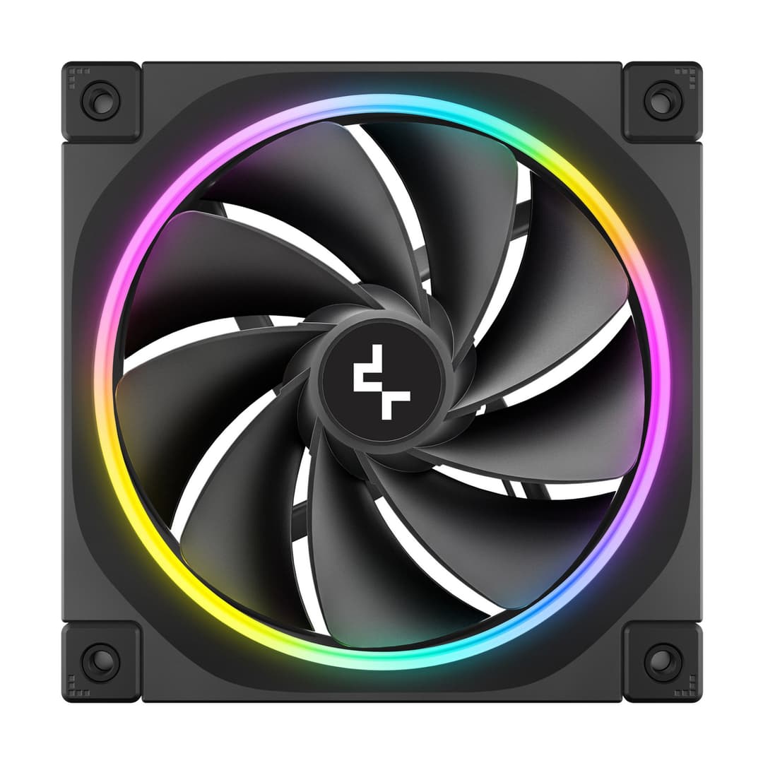 DeepCool FL12 120mm PWM Reverse PC Case Fan - Black 3 Pack - Image 3