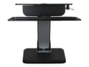 StarTech.com Height Adjustable Standing Desk Converter - Sit Stand Desk with One-finger Adjustment - Ergonomic Desk (ARMSTS) mounting kit - for LCD display / keyboard / mouse / notebook - black, silver thumbnail 2