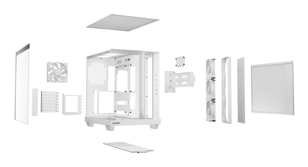 be quiet! Light Base 500 LX ARGB Tempered Glass Midi Tower PC Case - White - Image 4