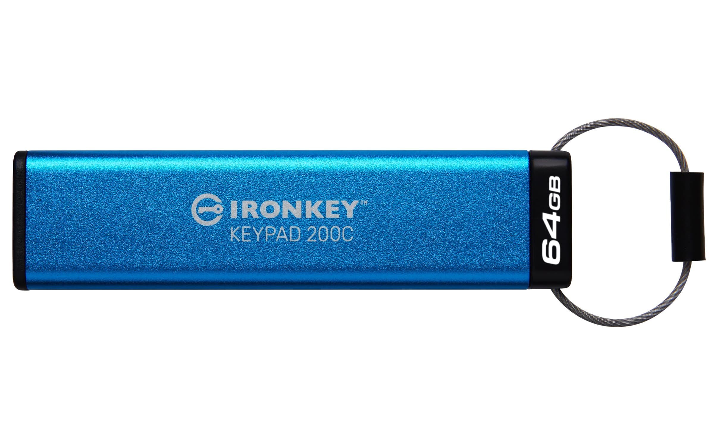Kingston IronKey Keypad 200C 64GB USB-C Hardware-Encrypted Flash Drive, FIPS 140-3 Level 3 (IKKP200C/64GB)