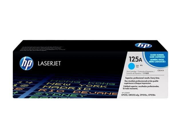 HP 125A CB541A Original LaserJet Toner Cartridge - Cyan - Image 2