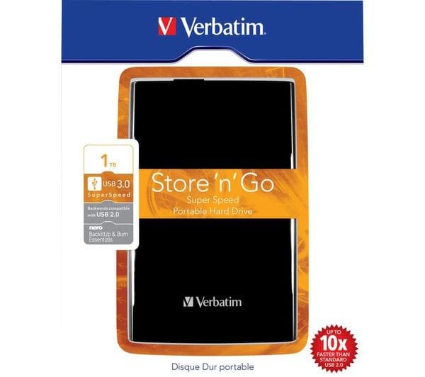 Verbatim Store 'n' Go USB 3.0 Portable Hard Drive 1TB - Black (53023) - Image 2