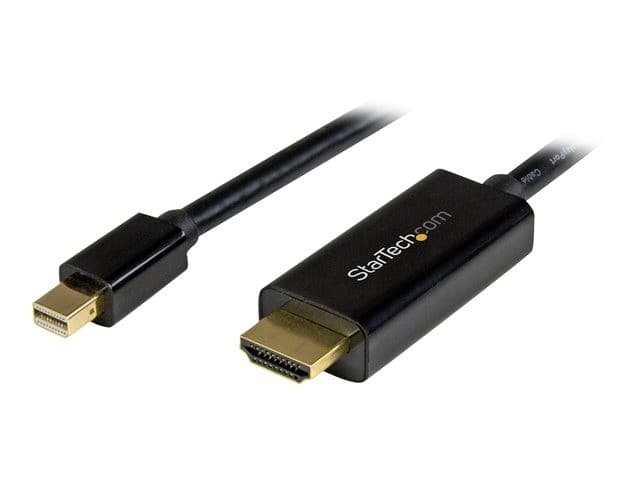 StarTech MDP2HDMM2MB Mini DisplayPort to HDMI Cable 4K 30Hz Black 2m - Image 2