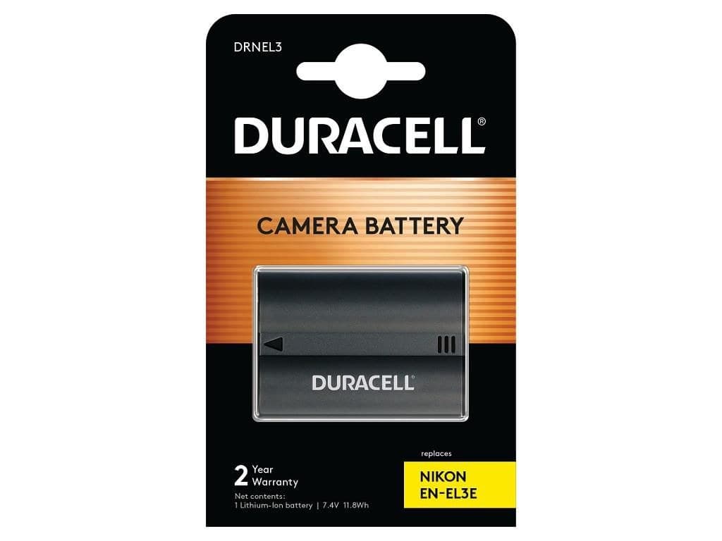 Duracell DRNEL3 Li-ion Camera Battery for Nikon EN-EL3 / EN-EL3a, 7.4 V, 1600 mAh - Image 1