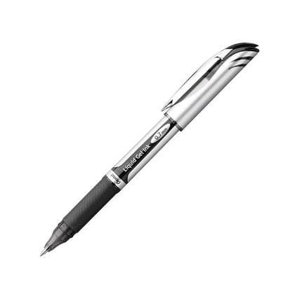 Pentel EnerGel Deluxe Liquid Gel Rollerball Pen 0.7mm Capped Metal Tip Black - Image 2