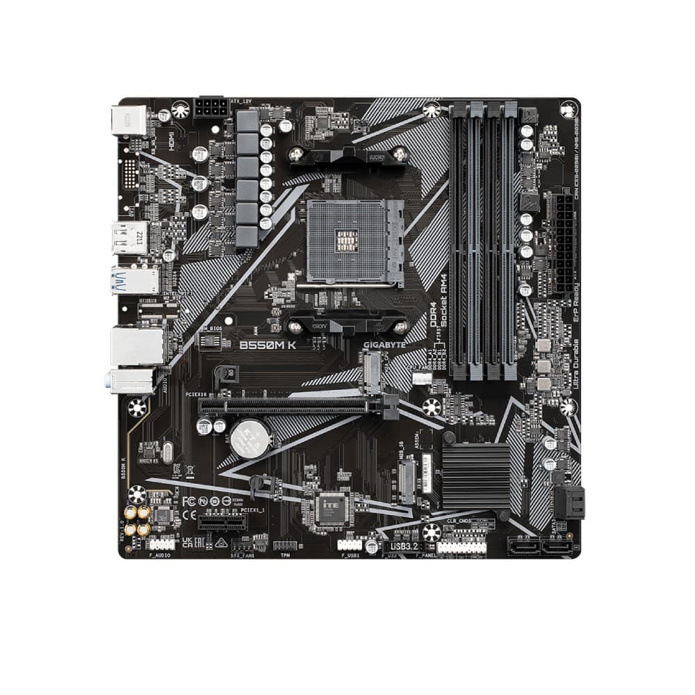 GIGABYTE B550M K DDR4 Micro ATX AM4 Motherboard - Image 2