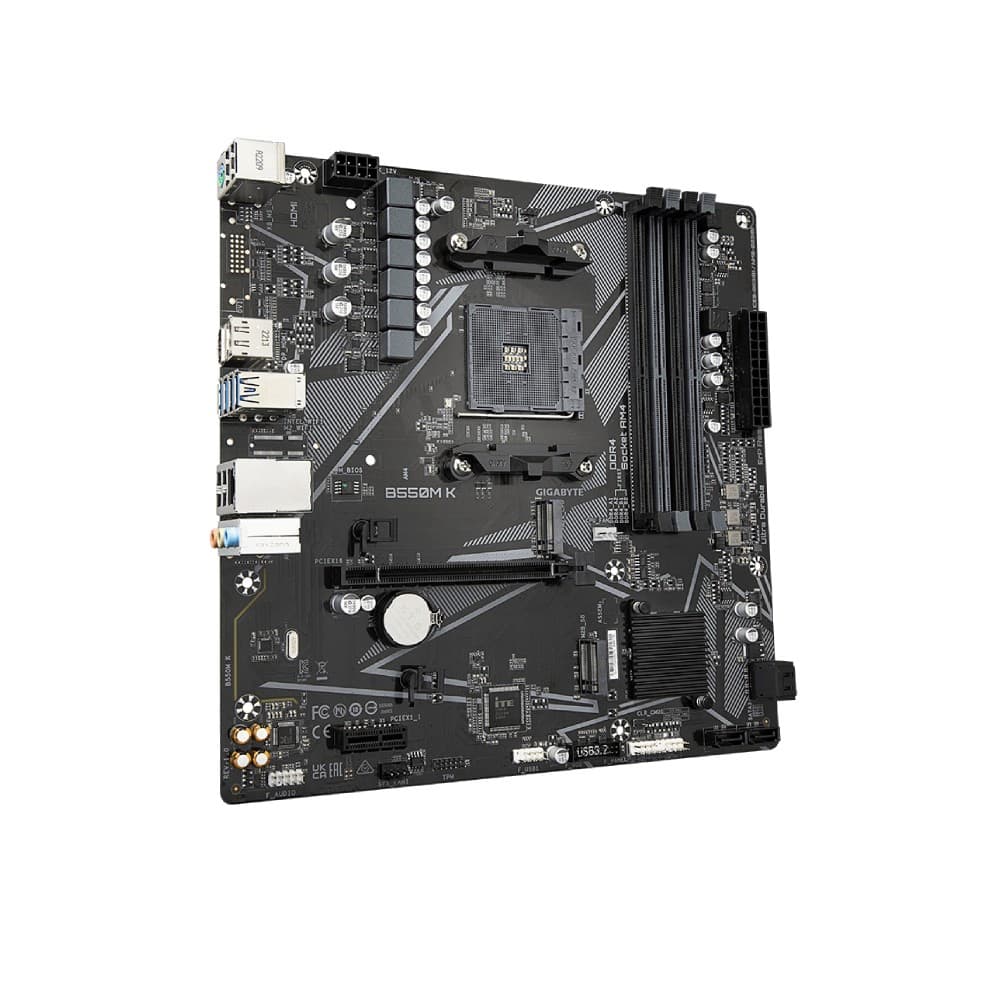GIGABYTE B550M K DDR4 Micro ATX AM4 Motherboard - Image 4