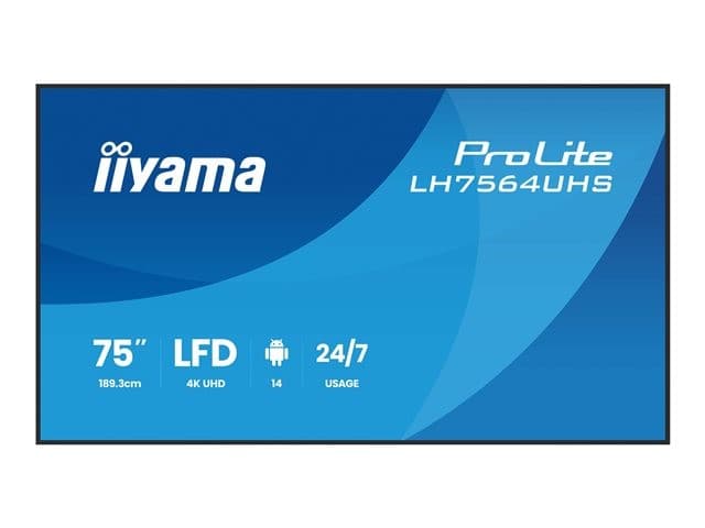 iiyama ProLite LH7564UHS-B1AG 75" 4K UHD Digital Signage Display - Image 2