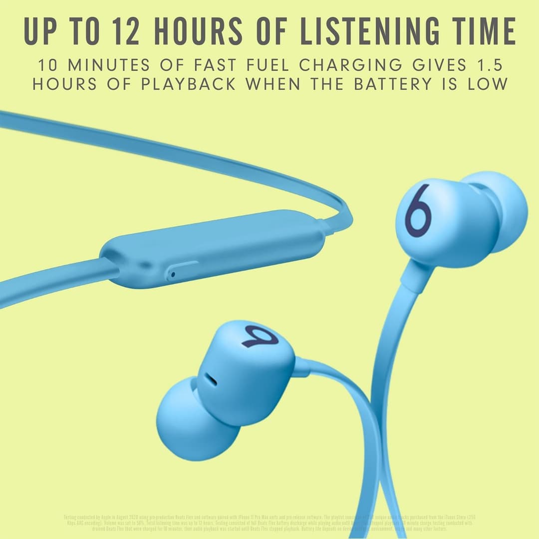 Beats Flex Wireless Bluetooth Earphones - Flame Blue - Image 2