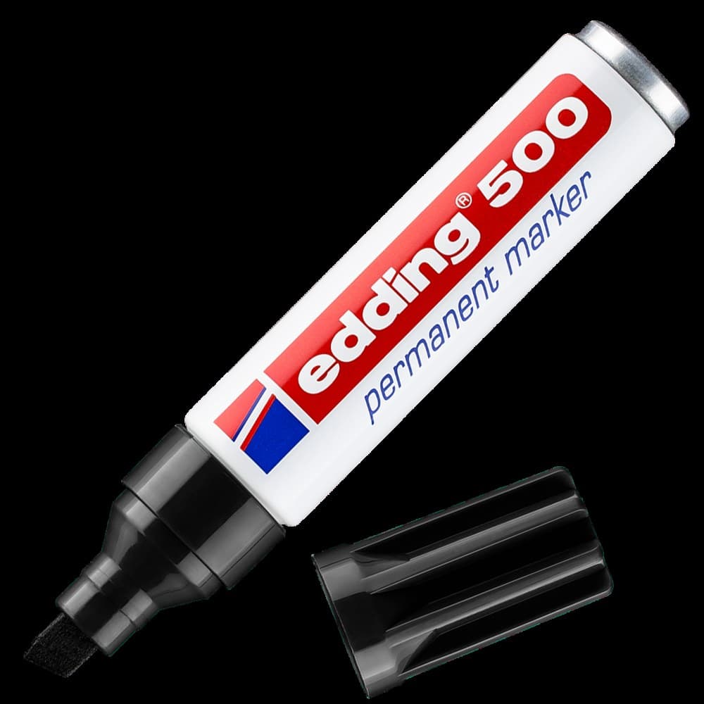 edding 500 Permanent Marker Black Box of 10