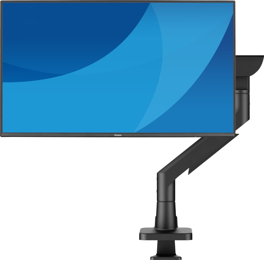 iiyama DS6001C-B1 Gas Spring Single Monitor Desk Arm for Screens up to 49in / 27kg, VESA 75x75 & 100x100 - Black (DS6001C-B1) - Image 2
