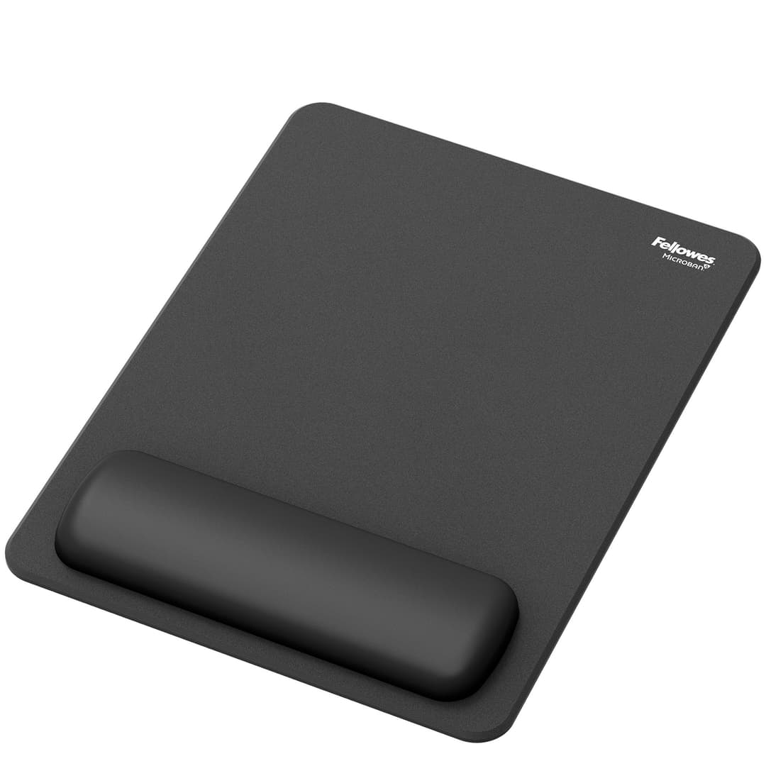 Fellowes Breyta XL Mouse Mat Wrist Support - Black - Image 1