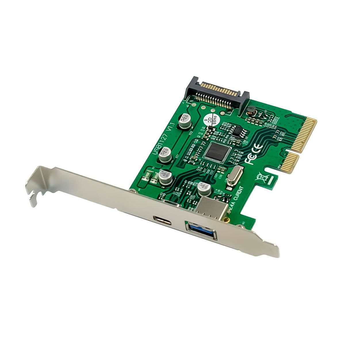 Microconnect PCIe USB 3.1 Type-C + Type-A Card, ASMedia ASM1142 (MC-PCIE-ASM1142-CA)