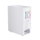 1st Player Go6-WH-4FS1 Tempered Glass Mid Tower Gaming Case - White with RGB Fans thumbnail 5