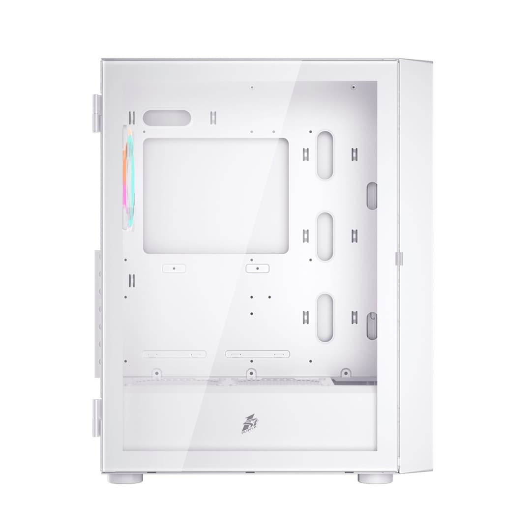 1st Player Go6-WH-4FS1 Tempered Glass Mid Tower Gaming Case - White with RGB Fans - Image 7