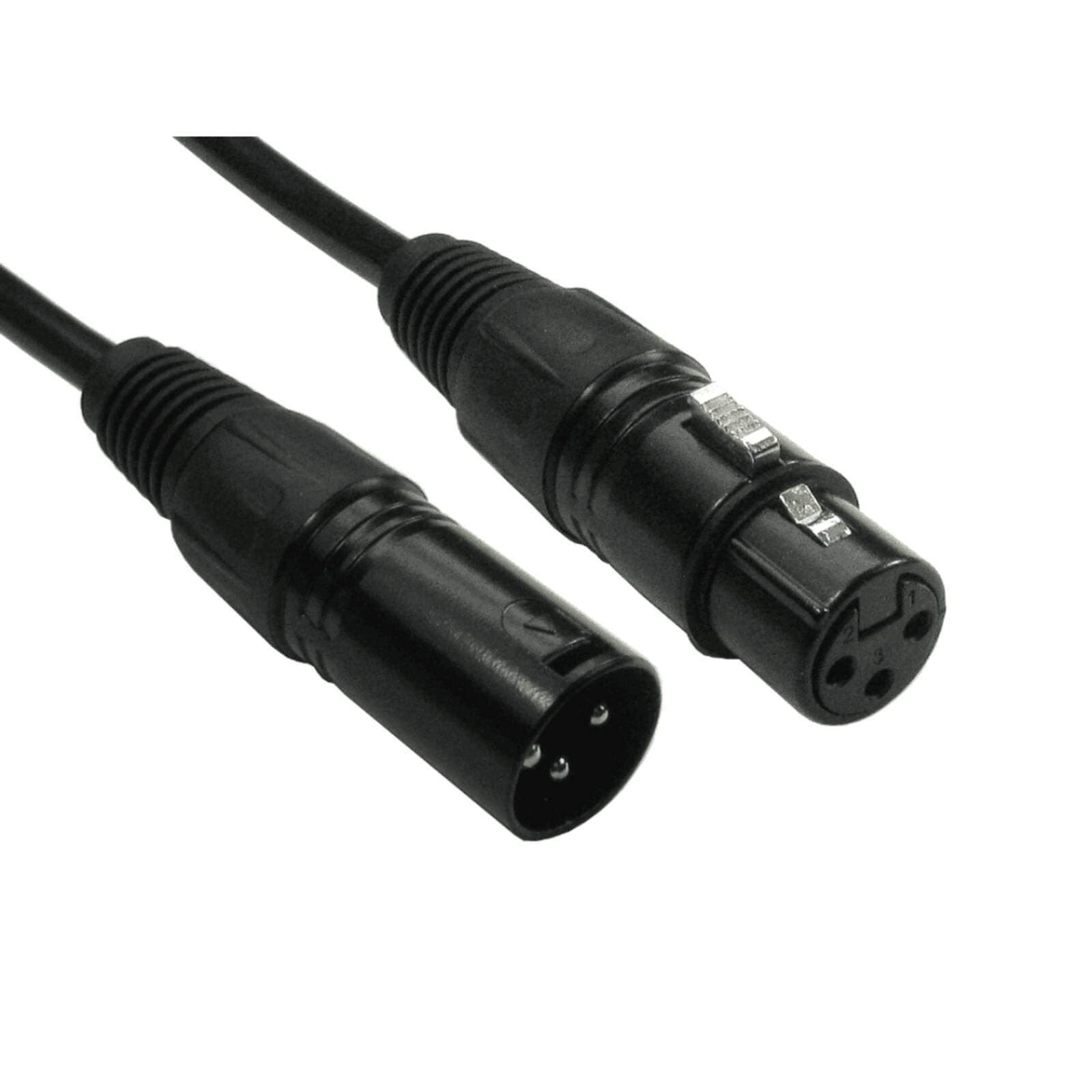 NEWlink 3-Pin XLR Male to Female Cable - Black Connectors