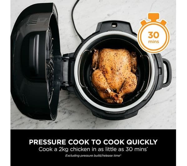 Ninja Foodi OP350UK 9-in-1 Multi Cooker & Air Fryer 6L Black & Silver - Image 4