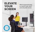 FELLOWES Seasa Dual Arm Full Motion 32" Monitor Stand - Black thumbnail 2