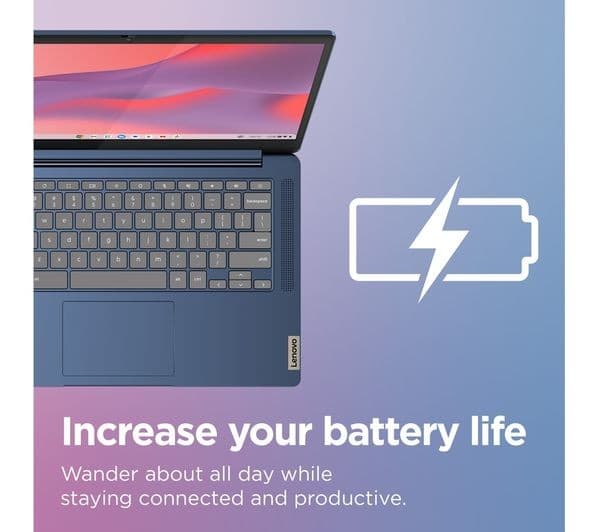 Lenovo IdeaPad Slim 3 Chromebook 14" MediaTek Kompanio 520 8GB 128GB Abyss Blue - Image 4