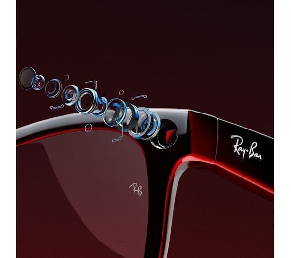 RAY-BAN Meta Wayfarer Glasses - Shiny Black, G15 Green - Image 2