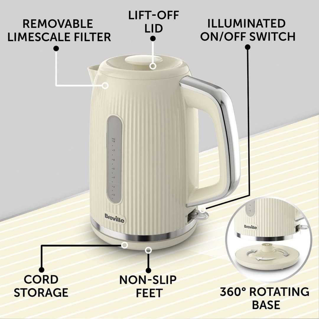 Breville VKT223 Bold Kettle - Cream and Silver - Image 5