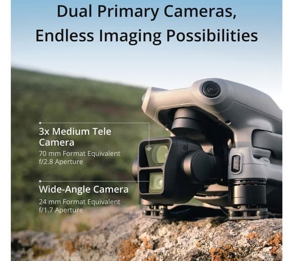 DJI Air 3 Drone Fly More Combo with RC 2 Remote Controller - Grey - Image 2