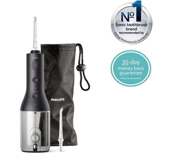 Philips Sonicare 3000 Series HX3826 Cordless Power Flosser - Black - Image 2