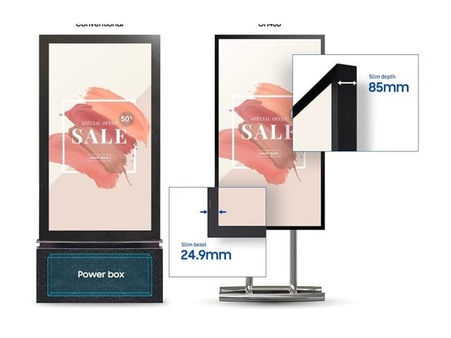 Samsung OH24B OHB Series - 24" LED-backlit LCD display - Full HD - outdoor - for digital signage / interactive communication - Image 2