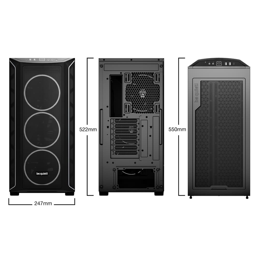 be quiet! Shadow Base 800 FX ARGB Tempered Glass ATX Midi Tower PC Case - Black - Image 9