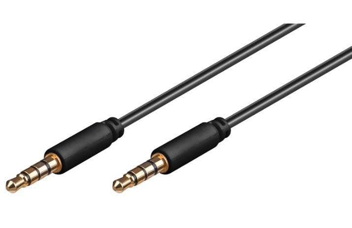 MicroConnect IPOD011 3.5mm 4-Pin Headphone & Audio Cable 0.5m, Black