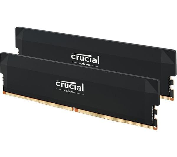 Crucial Pro Overclocking DDR5 6400MHz CL38 UDIMM Desktop Memory Kit 32GB (2 x 16GB) - Black