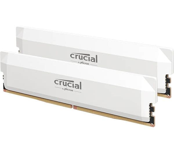 Crucial Pro Overclocking DDR5-6000 CL36 Desktop Memory 32GB (2x16GB) - White - Image 1