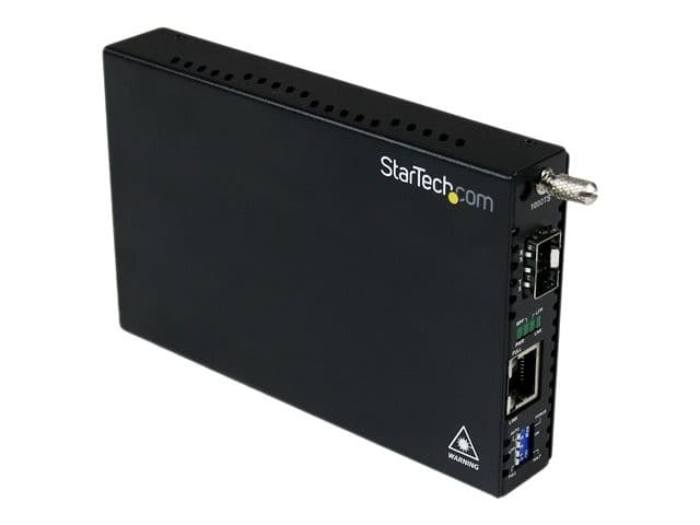 StarTech.com Gigabit Ethernet Fiber Media Converter with Open SFP Slot - Fiber to Ethernet Converter - Gigabit Ethernet Media Converter (ET91000SFP2) - fibre media converter - 100Mb LAN, 1GbE - Image 1