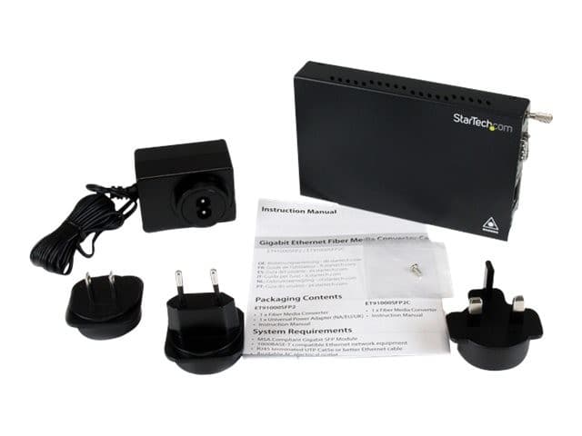 StarTech.com Gigabit Ethernet Fiber Media Converter with Open SFP Slot - Fiber to Ethernet Converter - Gigabit Ethernet Media Converter (ET91000SFP2) - fibre media converter - 100Mb LAN, 1GbE - Image 4