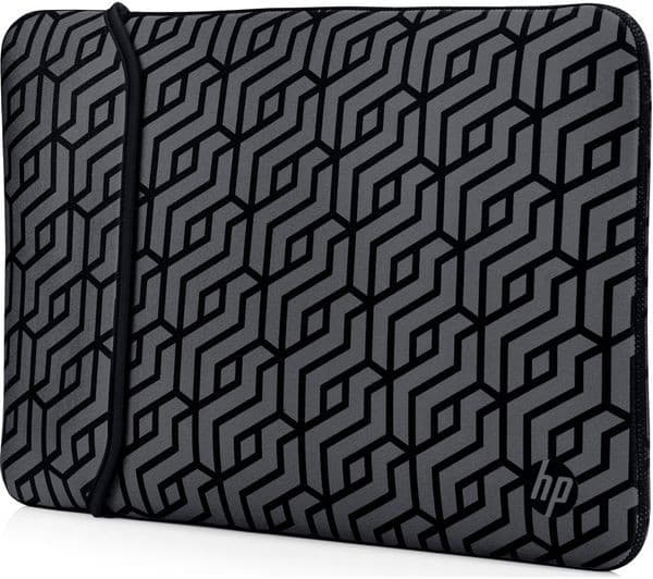 HP 14" Reversible Neoprene Laptop Sleeve - Black/Grey Geometric (2TX16AA)