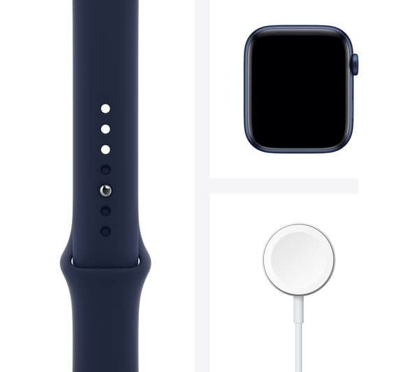 APPLE Watch Series 6 - Blue Aluminium with Deep Navy Sports Band, 44 mm - Image 3