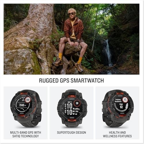 Garmin Instinct 3 Solar GPS Smartwatch 50mm - Black - Image 2