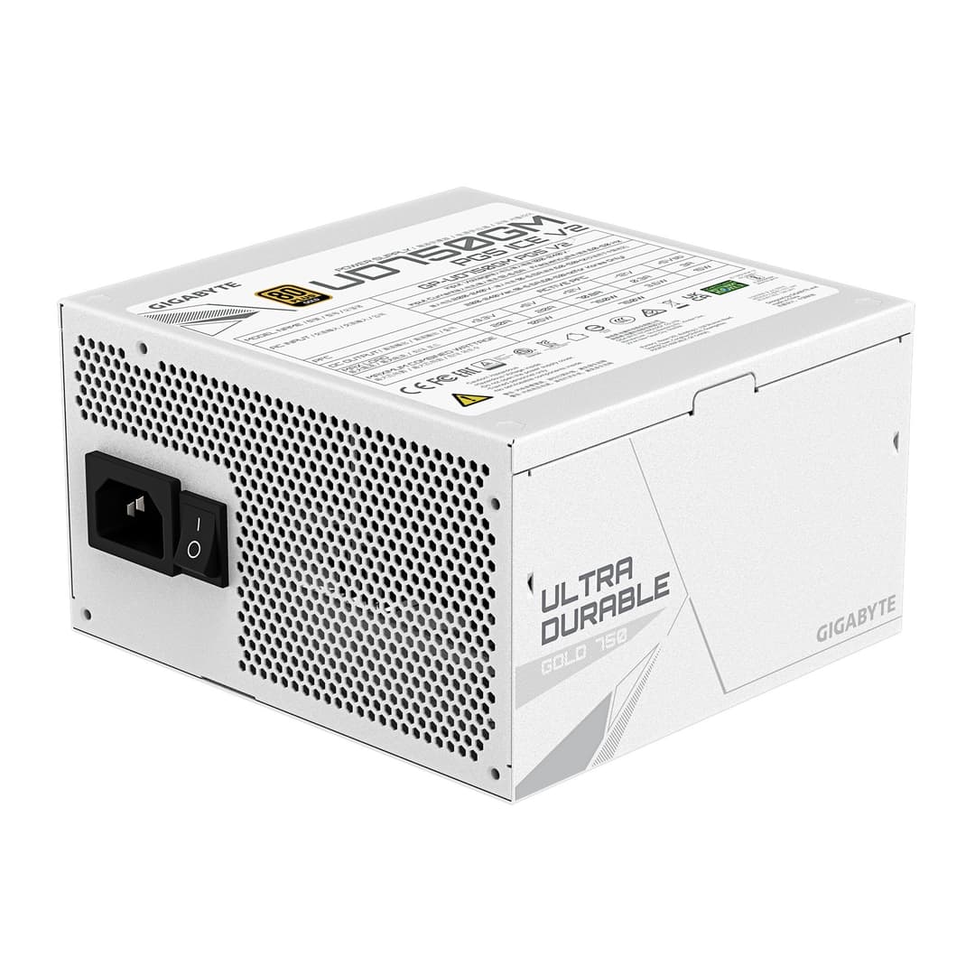 Gigabyte UD750GM PG5 ICE 750W ATX 3.1 80 PLUS Gold PSU Power Supply - White - Image 5