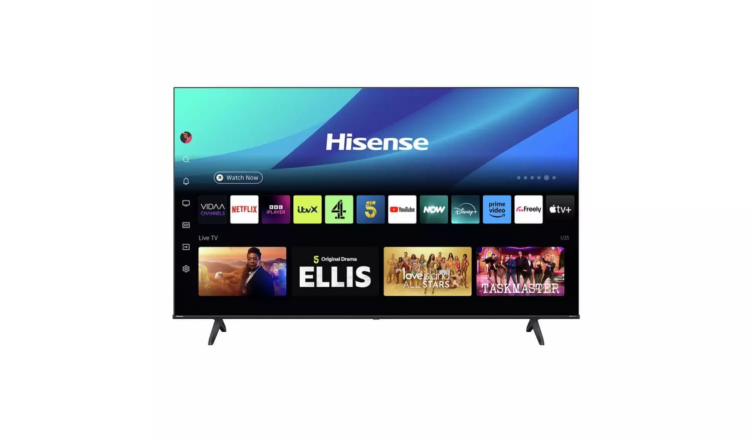 Hisense A6Q 4K UHD HDR Smart LED TV with Freely - 43-inch (43A6QTUK)