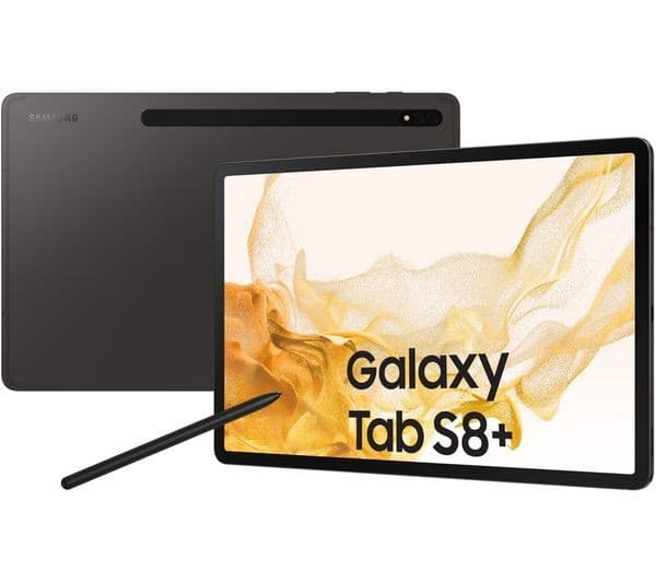 SAMSUNG Galaxy Tab S8 Plus 12.4" 5G Tablet - 8 GB RAM, 128 GB, Graphite