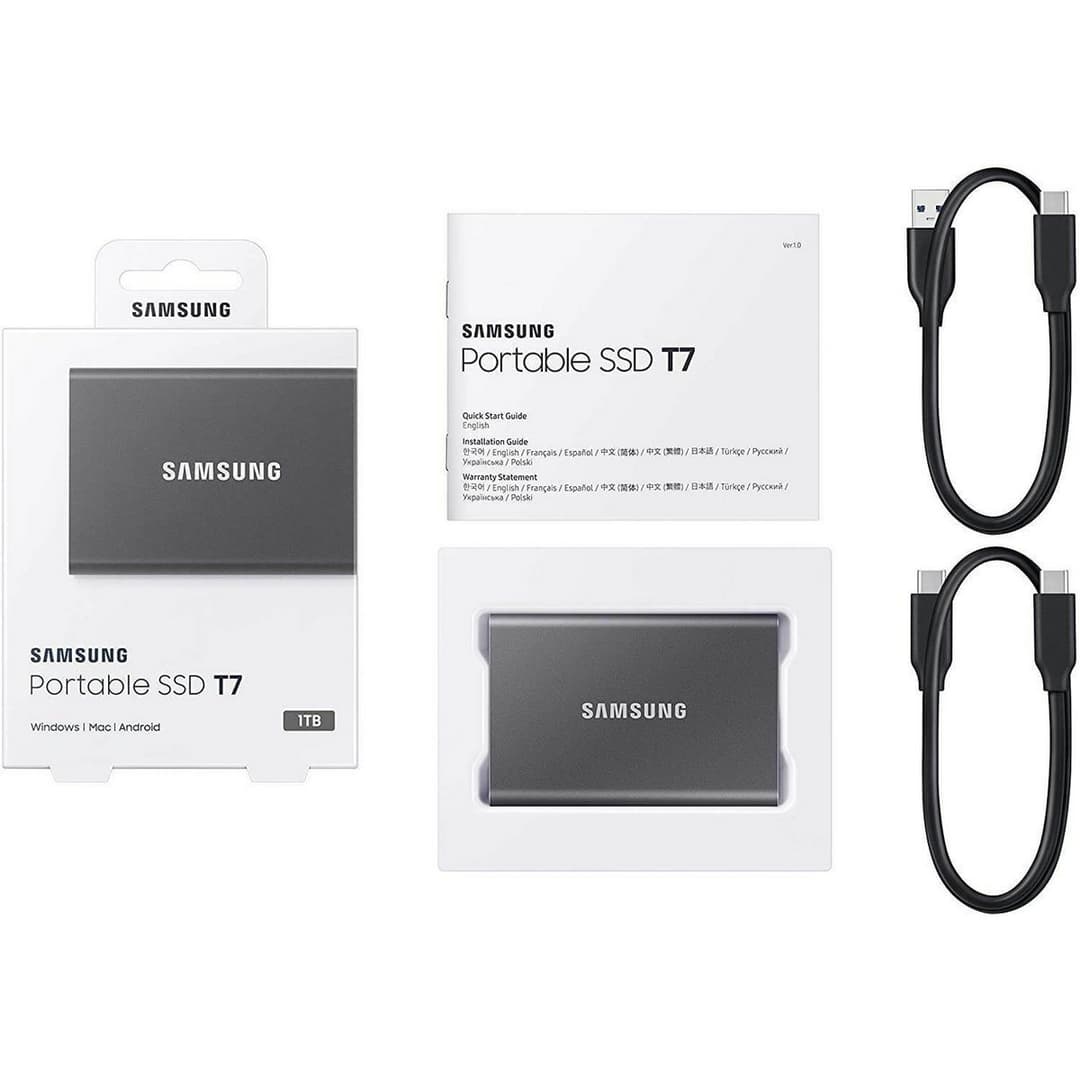 Samsung T7 Portable SSD USB 3.2 Gen 2 1TB - Grey - Image 6