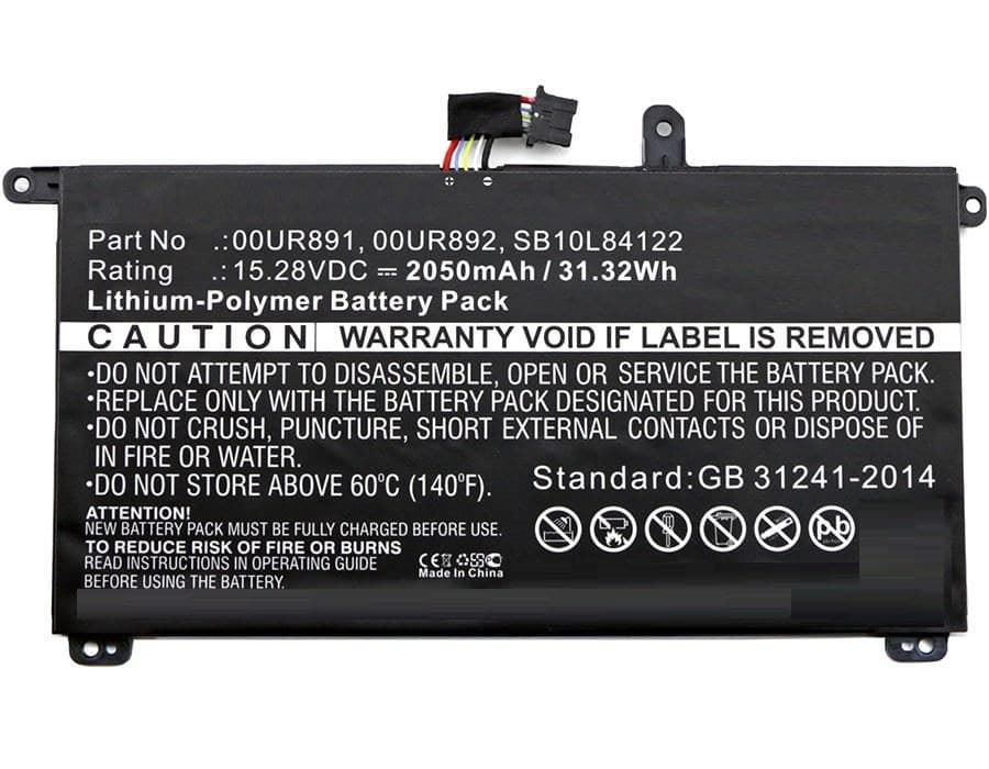 CoreParts MBXLE-BA0142 Replacement Laptop Battery for Lenovo ThinkPad T570/T580/P51s/P52s, 15.28V 2050mAh 31.32Wh Li-Pol, Black - Image 1
